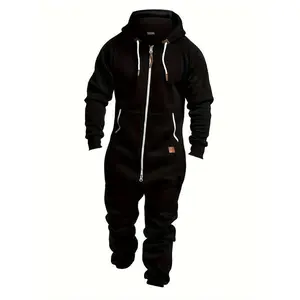 New 2025 Fall/Winter Men's Hooded Fleece Onesie for Fashion and Casual Clothingdandy