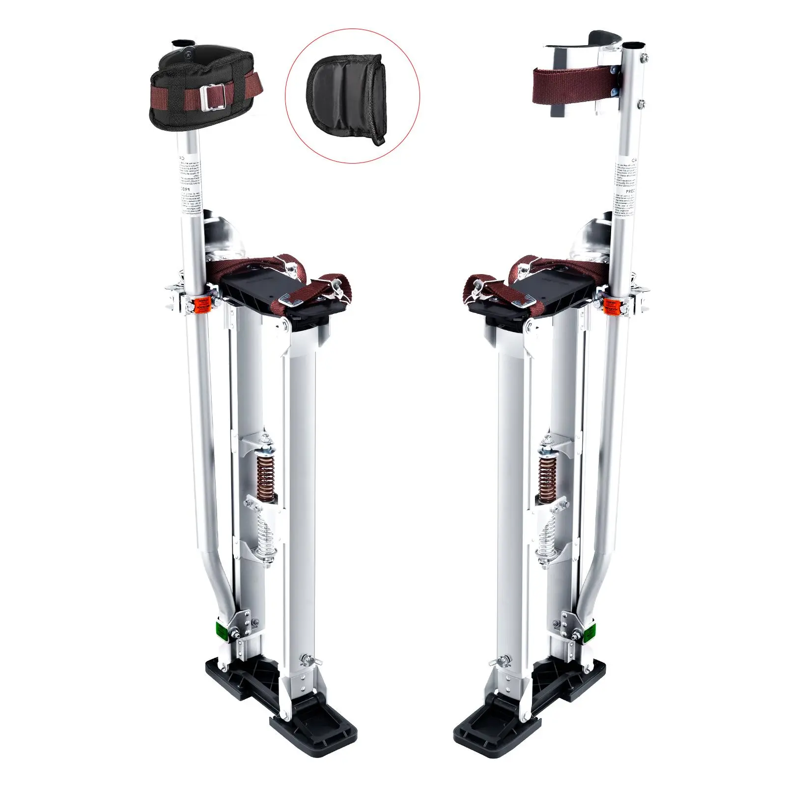 【SummerFinds】VEVOR Drywall Stilts,  24''-40'' Adjustable Aluminum Tool Stilts with Protective Knee Pads, Durable and Non-slip Work Stilts for Sheetrock Painting, Walking, Taping, Silver