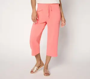 AnyBody Regular Cozy Knit Jersey Capri Pants