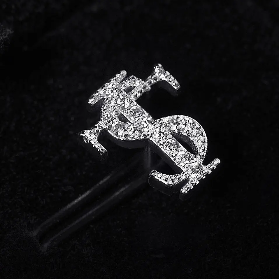 2026 Matching Rhinestone Stud Earrings Set - Unisex Electroplated Metal Alloy Iced Out Hip Hop Streetwear Fashion Jewelry, Men's Earrings, Accessories for Women