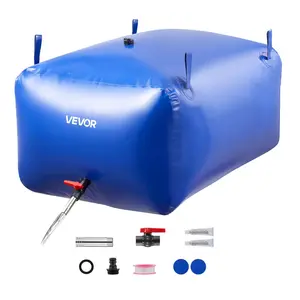 VEVOR Water Storage Bladder 105.7 Gallon Large Capacity Water Bag, Portable & Collapsible Soft Waters Container, Leakproof & Tear-Resistant PVC Emergency Waters Storage Tank for RV Truck & Outdoor Use