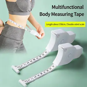 Auto-Retractable Body Tape Measure, 60-Inch Measuring Instrument for Fitness, 3D Measurement Tool for Waist, Hip, Bust, Arms