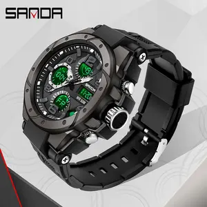 Men's Stylish Sport Watch, Waterproof Digital Analog Quartz Wristwatch with Silicone Strap, Alarm and Date Display, Ideal for Daily Life and Sports durable Trendy Smartwatch with Touch Display Chronograph Dress Watch trending multifunctional ootd tiktoksh