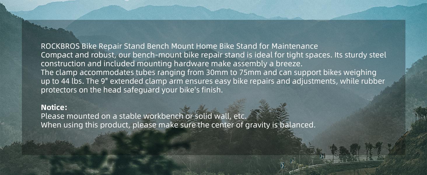 ROCKBROS Bike Repair Stand Bench Mount Home Bike Stand for Maintenance Bike Clamp Workbench Work Stands Bicycle Repair Rack for Road Mountain MTB Bikes