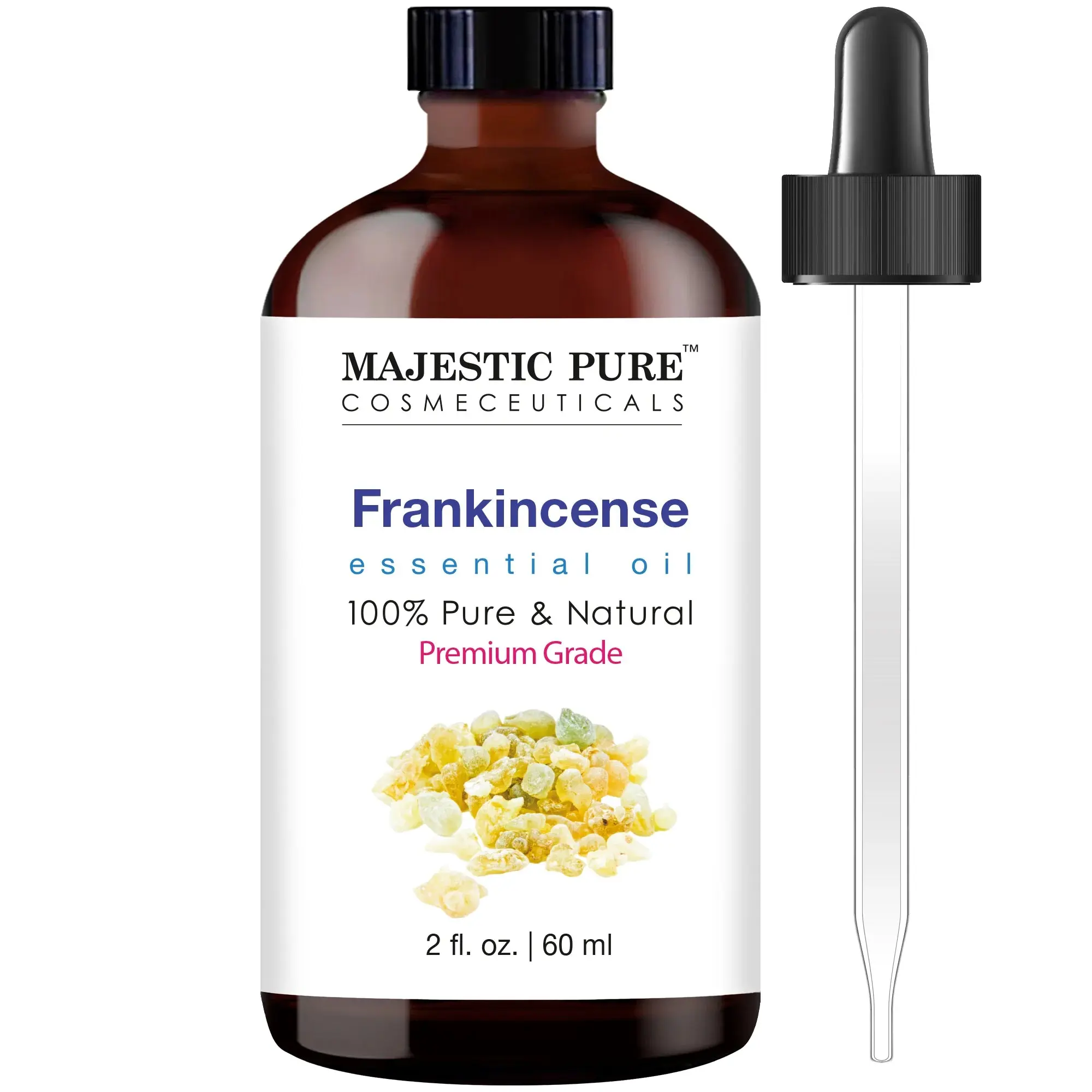 100% Natural Frankincense Essential Oil - 2 fl oz Skin-Friendly Aromatherapy Option for Massage, Warm Moisturizing Sleep Aid & Stress Relief Support