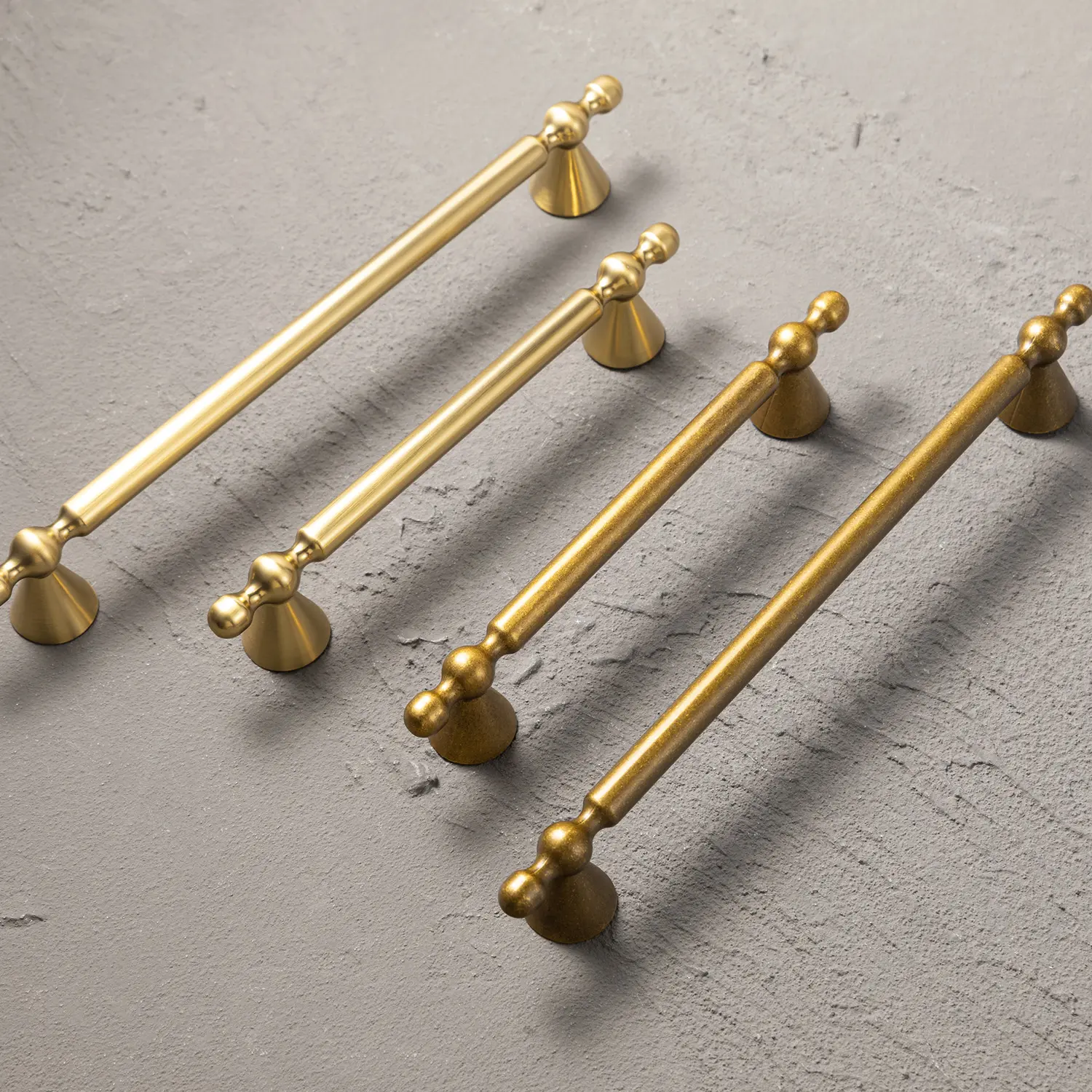 6-Pcs Classic Antique Brass Solid Zinc Alloy Metal Cabinet Drawer Pulls - Retro Bronze Door Handles with Easy Installation for Kitchen Cabinets, Dressers, Appliances