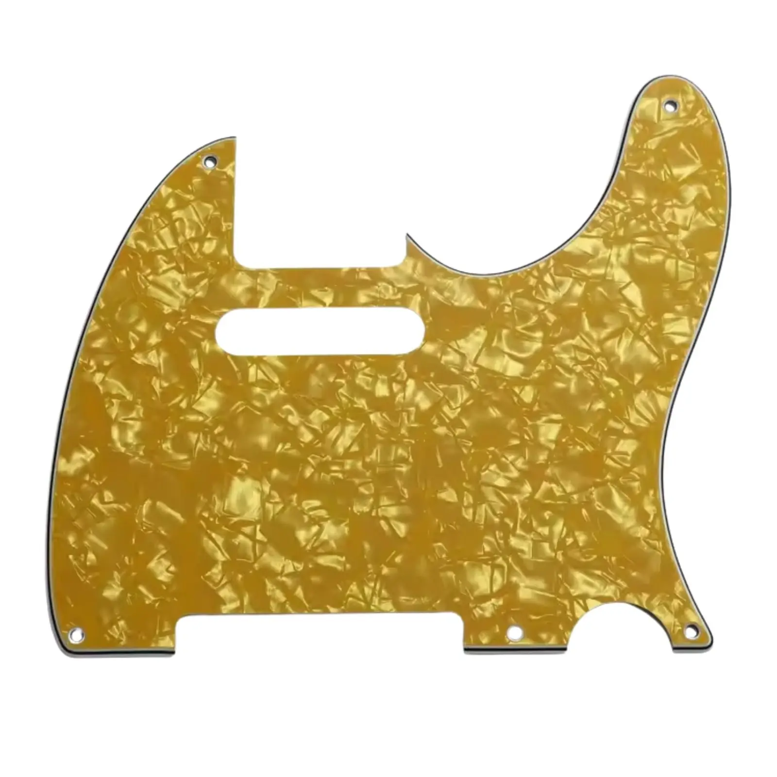 5-Hole Telecaster Pickguard - 4-Ply Golden Pearl