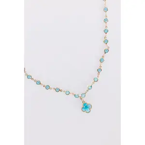 Charming Smile Necklace in Blue