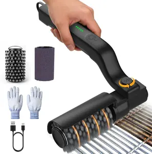 Drayvorx Electric Grill Brush - Cordless BBQ Grill Cleaner with 3-Speed Motor & 180° Adjustable Head - Rechargeable Stainless Steel Scrubber for Heavy Duty Cleaning, Burnt-on Grease, Grates & Grills