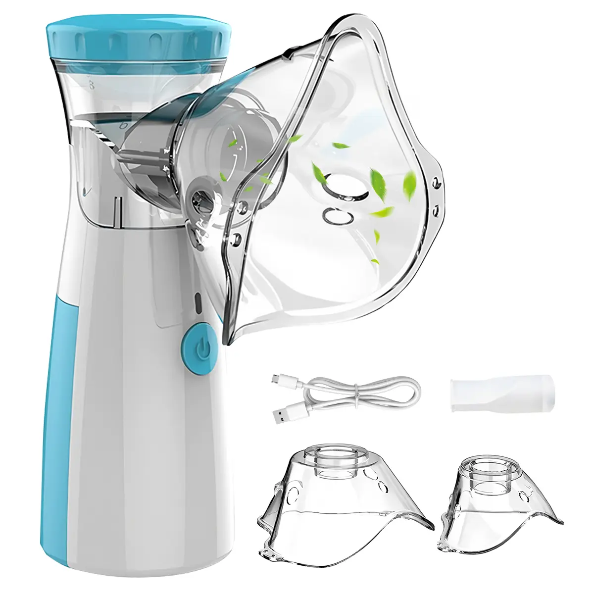 Portable Nebulizer,Effective Ultrasonic Handheld Mesh Nebulizer Machine for Kids Adults,Rechargeable Breathing Machine Nebulizer Inhaler Home Use Travel Friendly(No Include Battery)