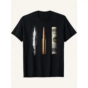 🥇     Narcos Graphic Print Men's Crew Neck Short Sleeve T-Shirt |          Cotton Casual Summer Tee Menswear Top Black Crewneck