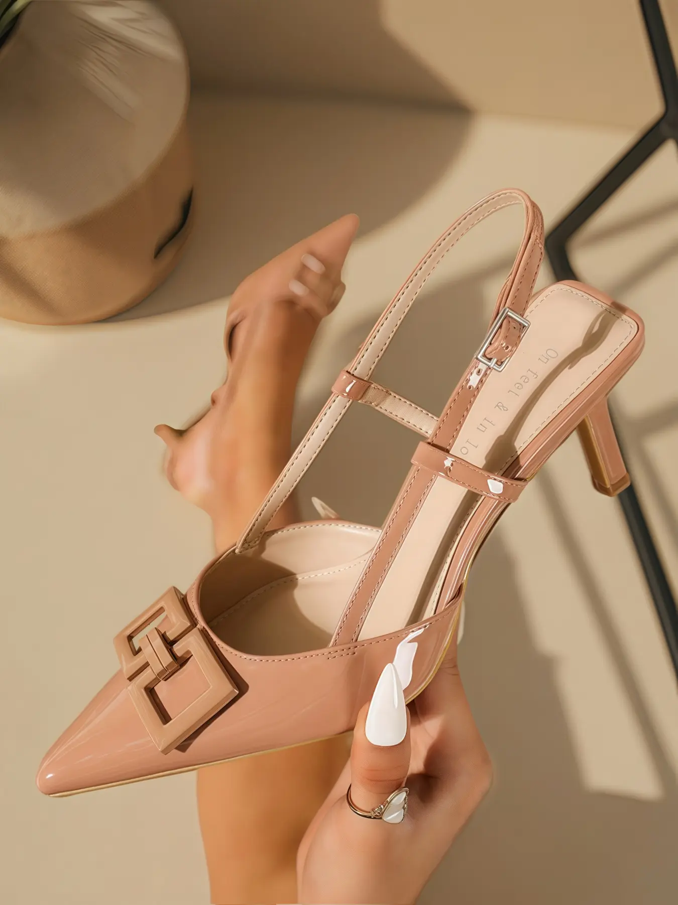 Women's Elegant Fashionable High Heel Buckle Shoes, Trendy Minimalist Pointed Toe Heels, Stylish All-match Shoes for Daily Wear Footwear Exquisite Heels