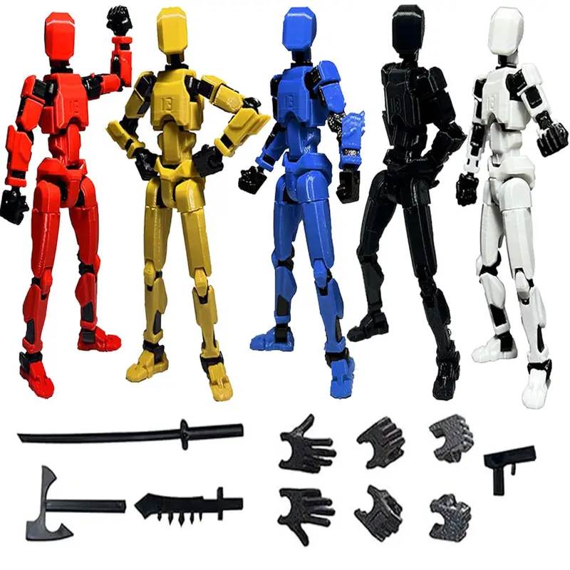 3/4/5 pc Titan 13 Action Figure Set - 2025 New 5pcs Multi-Jointed Robot Figures for Collectors & Decorators - Dynamic Poses & Detailed Design - Perfect for Desktop Decor