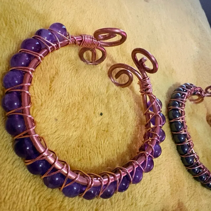 Copper wrapped bracelet for Women or Men Copper wrapped bracelet for Women or Men