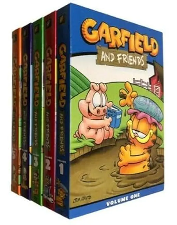 Garfield and Friends Seasons 1-5 Complete DVD Series Boxset - Jim Davis Cartoon Comedy Collectible with Full Episodes for Home Viewing