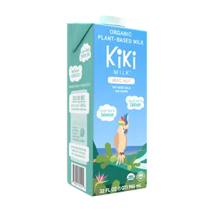 Mac Nut Kiki Milk 3-Pack: Organic dairy-free plant milk (32 fl oz, Pack of 6), High in Calcium & Protein