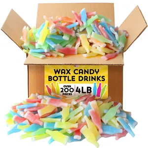 Wax Bottle Candy - 4 Pounds - Easter Pastel Favors - Wax Candies - 90s Novelty Treats - Candy Drinks