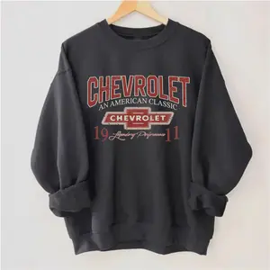 Chevrolet American T-Shirt Sweatshirt Hoodie Chevrolet Accessories Shirt 90s casual Vibrant colors Unisex Design unisex  Tops Biker Pullover