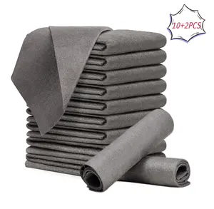 12 Counts Magic Cleaning Cloth, Reuseable Thickened Streak Free Magic Cleaning Wipes, Lint Free Cloth for Glass,Window, Mirror, Cars