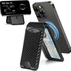 MagSafe Wallet with Adjustable Stand Compatible with Magnetic men Wallet for Phone Leather Magsafe Card Holder for iPhone 16/15/14/13/12 series Only supports products with MagSafe. Cellphone Smartphone