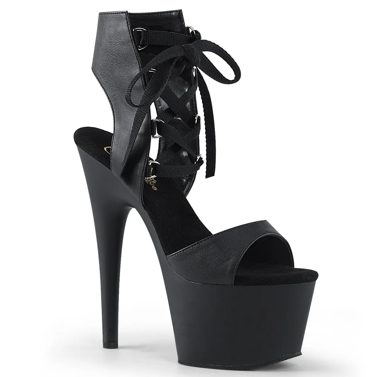 Pleaser Adore-700-14 Women's Lace Platform Sandals, Stylish Front Lace-Up with 7" Stiletto Heel & 2.75" Platform, Stiletto Heels