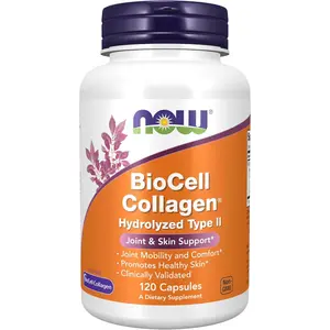 BioCell Collagen Type II Capsules, Hydrolyzed Collagen Supplement, Clinically Studied Formula, 120 Veg Capsules