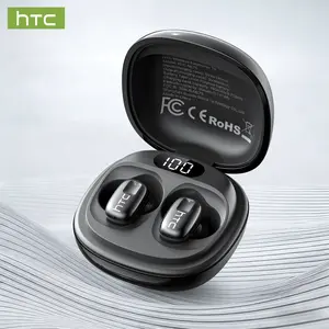 HTC NE75 TWS Wireless Earphones, Bluetooth 5.3 Headphones with HiFi Sound & Built-in Microphone, Noise Isolating Sports Earbuds for Gym, Study, Work & Entertainment