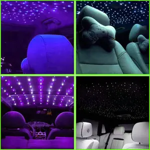 1000pcs Meteor Star Light Kit for Car/Home - 500pcs Fiber Optic Twinkle Ceiling Lights with Remote Control | DIY Installation Car Lighting Accessories