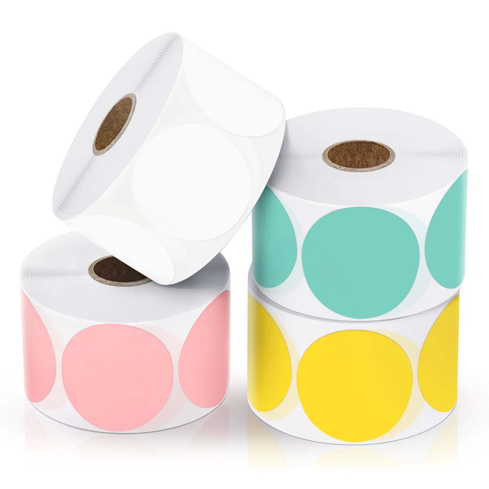 JADENS 2 Inch Round Direct Thermal Sticker Label, Self-Adhesive & Waterproof Label for DIY Logo, BPA & BPS Free, 750 Labels/Roll,back to school,back to school shopping,back to school haul,college school supplies