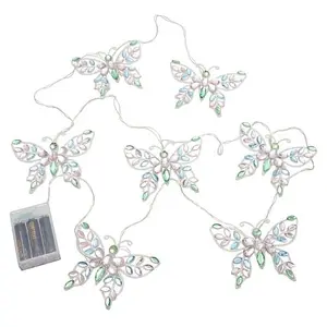 August & Leo 6' Acrylic Jewel Butterfly Light Strand with Timer