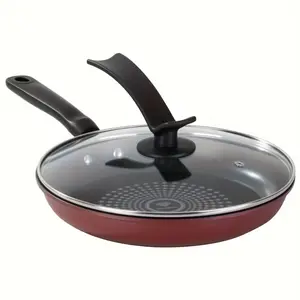 【AREL】9.45-Inch Cast Iron Non-Stick Frying Pan – Dishwasher Safe, Compatible with Induction Cooktops, Healthy Low-Smoke Cooking, Perfect for Gas and Electric Stoves