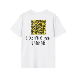 CRWN logo w/QR code Graffiti T-Shirt | Back QR Code with I Dont O You Shhhhh phrase