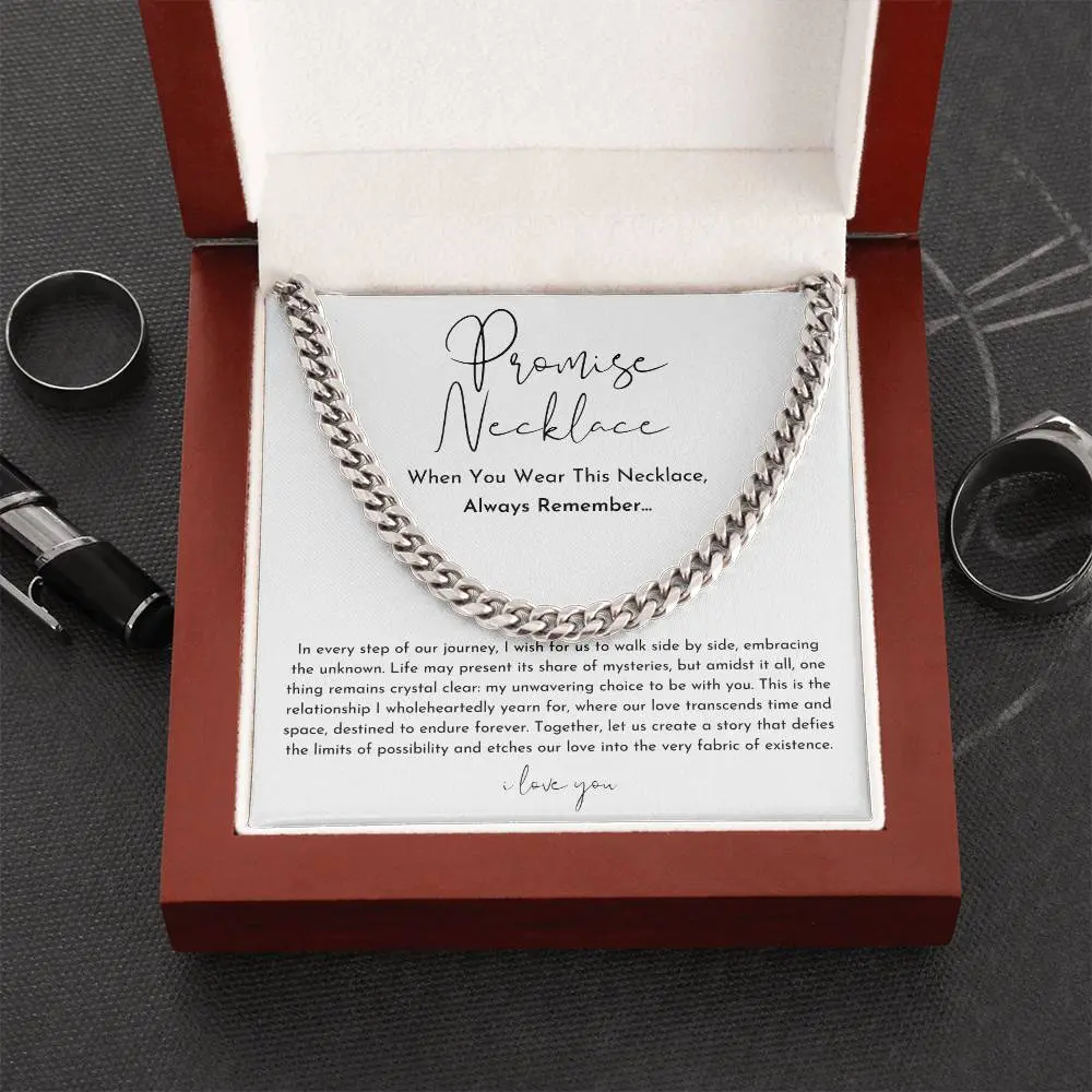 To My Love Promise Necklace, Romantic Couple Necklace, Forever Love Gift, Anniversary Gift for Husband Wife Boyfriend Girlfriend
