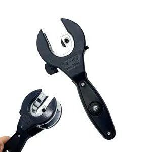 Upgraded 2026 Ratcheting Tube Cutter |2-in-1 CompactTool for Copper &PVC Pipes (5/16" to1-1/8")|One-HandedOperation with Spare Blade Storage | Professional Plumbing& DIY Tool