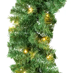 Best Choice Products 9Ft Pre-Lit Christmas Garland W/ 2-In-1 Led Lights