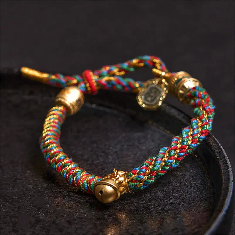 BuddhaStones Attract Good Fortune Tibetan Om Mani Padme Hum Carved Zakiram Goddess of Wealth Amulet Bracelet Trendy Fashionable