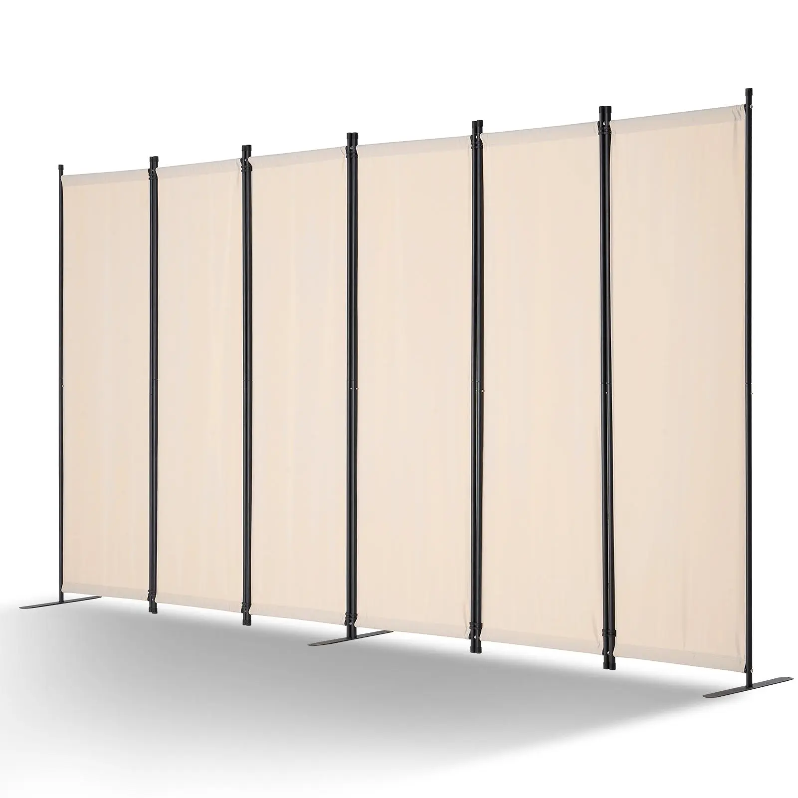 【SummerFinds】VEVOR Room Divider, 6 Panel Room Divider, Folding Privacy Screen and Portable Partition Divider for Room Separation, Freestanding Room Partitions for Office, Bedroom, Study, Beige