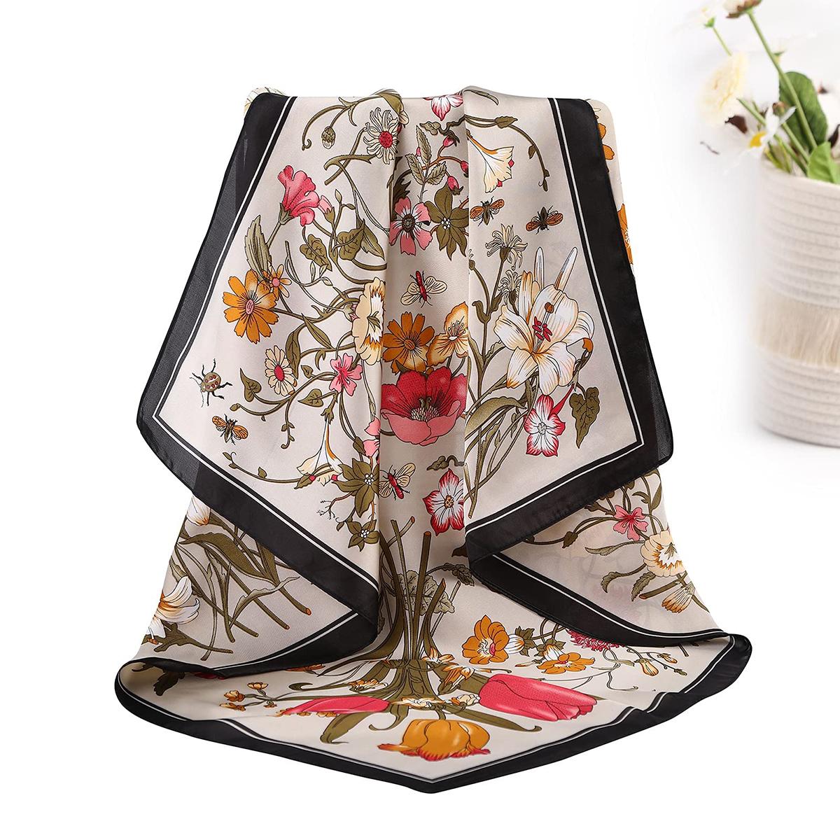 AWAYTR 4PCS/Set 27.5" Square Silk-Like Head Scarf Neck Scarves for Women Hair Kerchief Bandanas Headbands Head Wraps TikTokShopBlackFriday AWAYTR 4PCS/Set 27.5" Square Silk-Like Head Scarf Neck Scarves for Women Hair Kerchief Bandanas Headbands Head Wraps TikTokShopBlackFriday