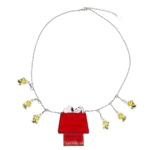Whatever Makes You Happy Peanuts 75th Anniversary Snoopy’s Doghouse Layered Acrylic Necklace