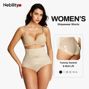 【Livestream Only】Nebility Women's Mesh Breathable Shapewear Underwear Shorts Comfort Womenswear High Stretch Girdle Hip Lift Compression Minimalist Basic summerwins