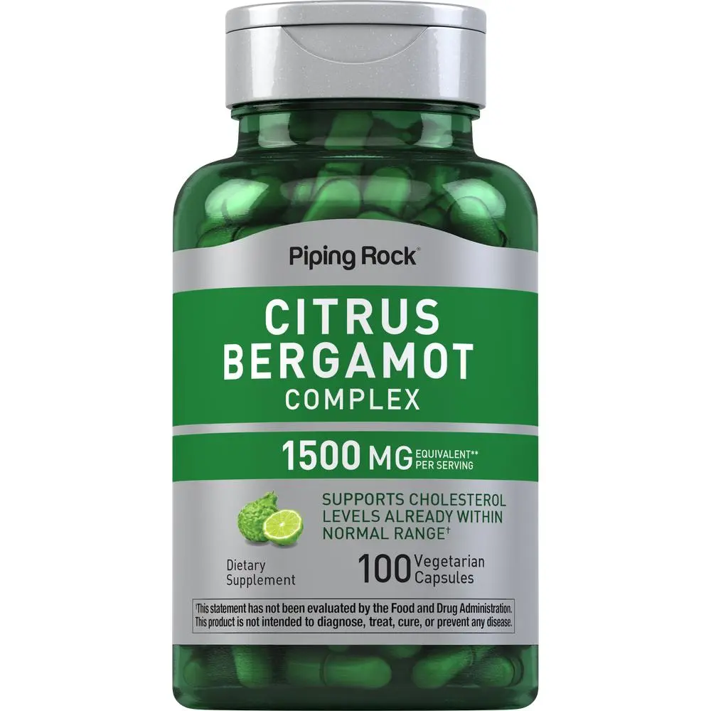 Piping Rock Citrus Bergamot Extract 1500mg | 100 Capsules | Complex Supplement | Vegetarian, Non-GMO, Gluten Free