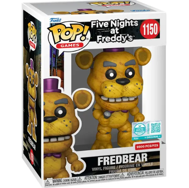 Funko Pop Vinyl Figure FNAF Fredbear 1150 (9500 Pieces Made) EE Exclusive