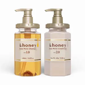 &honey Deep Moist Shampoo & Conditioner Set – Hydrating Japanese Honey Hair Care (2 Pack)