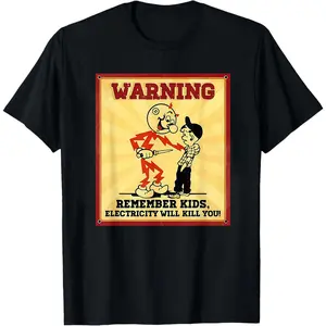 Remember Kids Electricity Will Kill You Sweatshirt, Vintage Cartoon Sweatshirt, Funny Hoodie, Reddy Kilowatt Shirt, Electricity Shirt