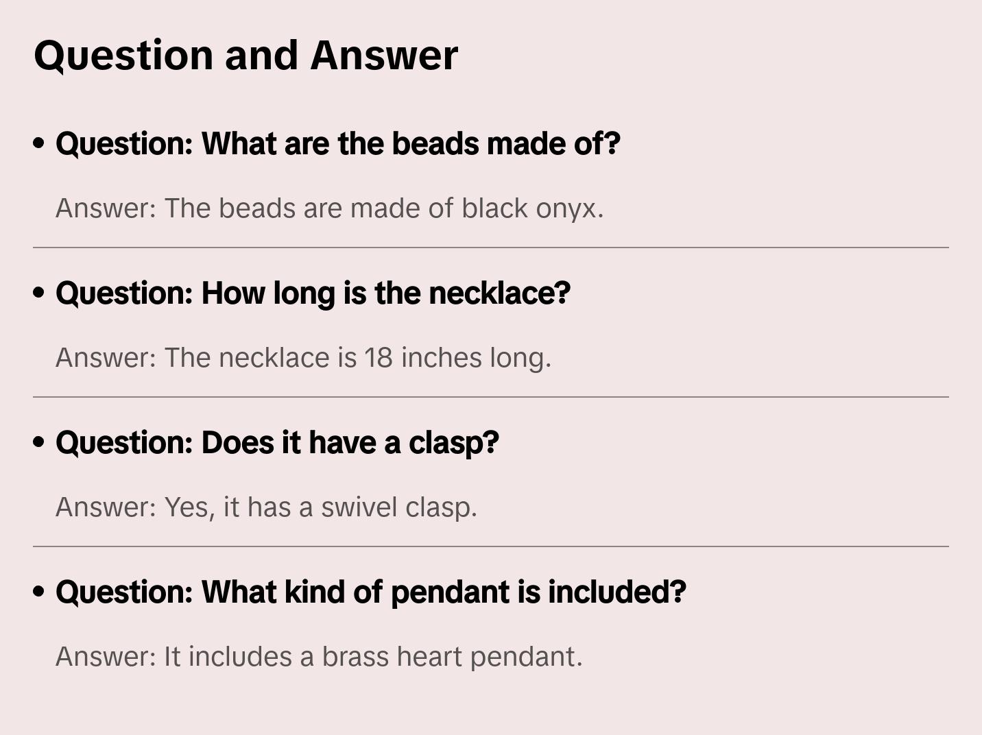 Paloma Necklace - Onyx