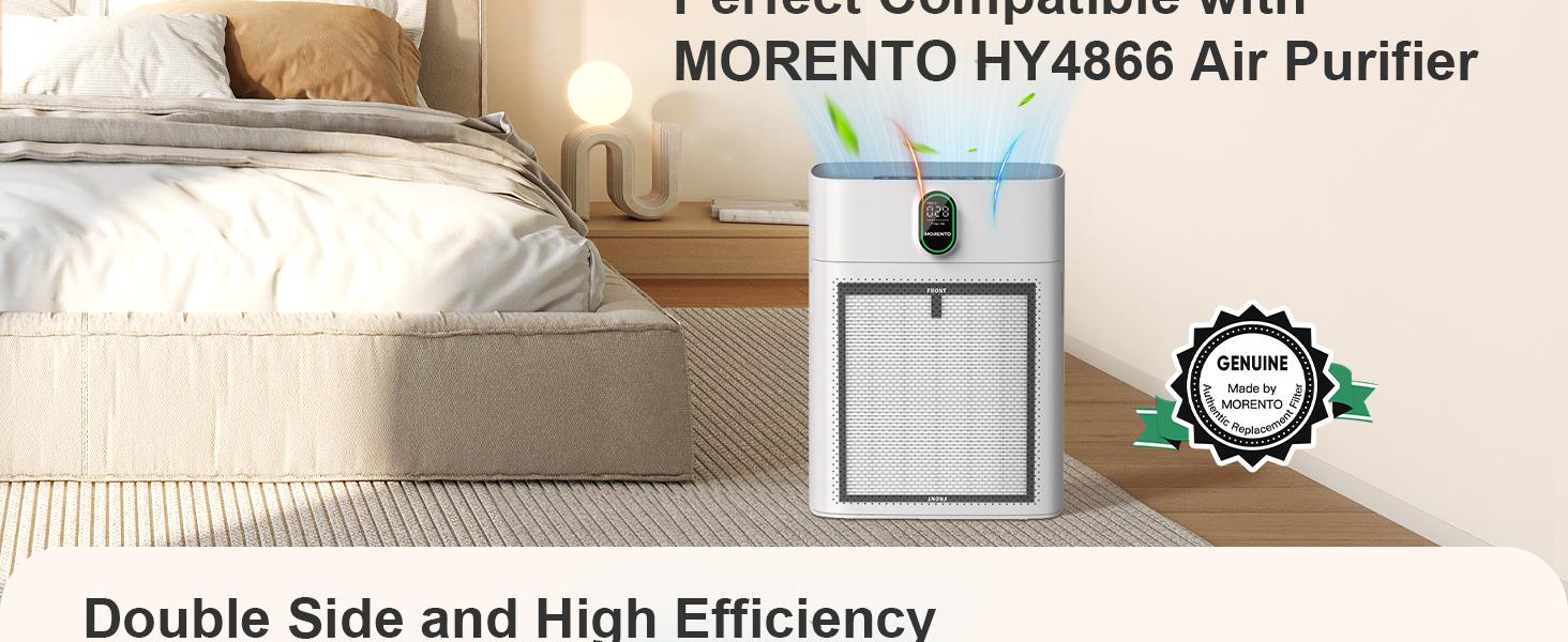 MORENTO HY4866 Genuine Air Purifier Replacement Filter for HY4866 Air Purifer, Original Version home purifier MORENTO HY4866 Genuine Air Purifier Replacement Filter for HY4866 Air Purifer, Original Version home purifier