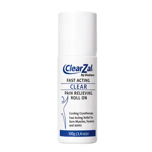 ClearZal Pain Relieving Roll On 3.4oz  cooling Relief of Joint , Muscle , Muscle Soreness, and Swelling from Bruises or Injury  Heel - Non-greasy - Homeopathy  【PRO】