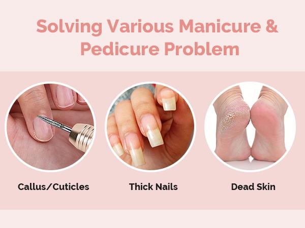 MelodySusie PC180F Cordless Electric Nail Drill Machine with 6 Nail Drill Bits, 25000RPM Rechargeable Nail Care Manicure Set for Acrylic Nail Art