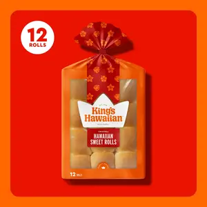 King's Hawaiian Original Hawaiian Sweet Rolls 12 Count, 12oz, Shelf-Stable