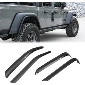 Front & Rear Fenders Compatible with 2020-2024 Jeep Wrangler Gladiator JT Mojave & Rubicon, Off-Road Wheel Fender Liner Set 4 Pcs(Only Fit High Clearance Fender Flares)